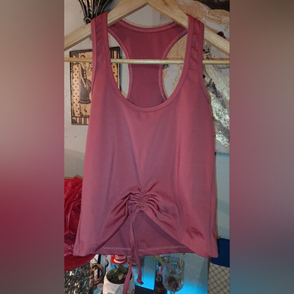 Emily Hsu Designs Ruched Tank Top - Dusty Rose